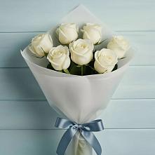 Букет 7 Белых роз Эдлесс Лав #REPLACE_PRED# Озерецкий