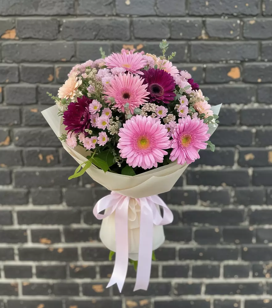 Букет цветов из: Герберы и Хризантемы в Озерецкий