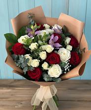 Букет цветов из:  Розы и Альстромерии в Озерецкий