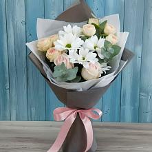 Букет цветов из:  Хризантемы и Розы #REPLACE_PRED# Озерецкий