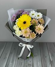 Букет цветов из:  Розы, Герберы и Хризантемы в Озерецкий