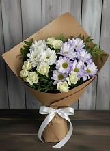 Букет цветов из:  Хризантемы и Розы #REPLACE_PRED# Озерецкий