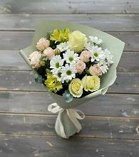 Букет цветов из:  Альстромерии, Розы и Хризантемы в Озерецкий