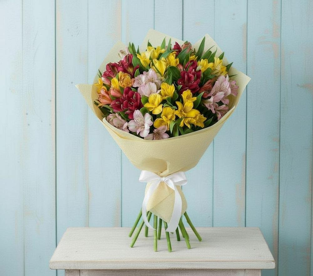 Букет цветов из: Альстромерии в Озерецкий