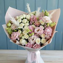 Букет цветов из:  Альстромерии и Розы в Озерецкий